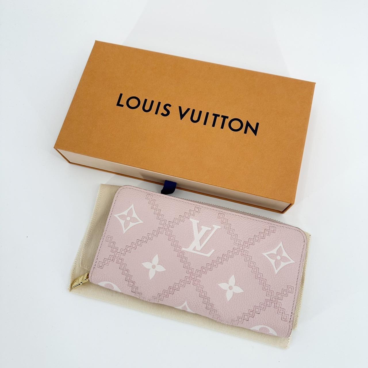 Louis Vuitton M81138 モノグラムアンプラント ジッピーウォレット ブロデリー