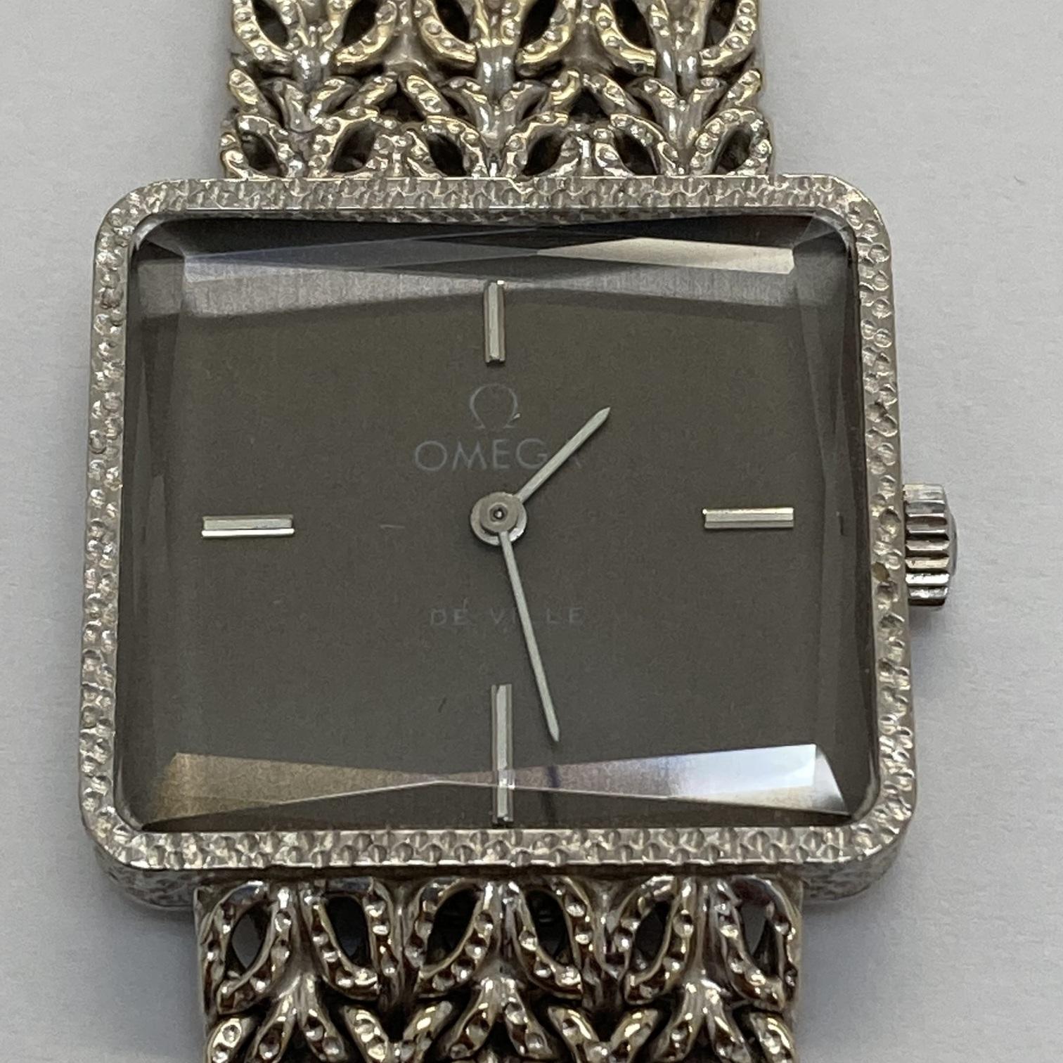 オメガ デヴィル 750金無垢腕時計